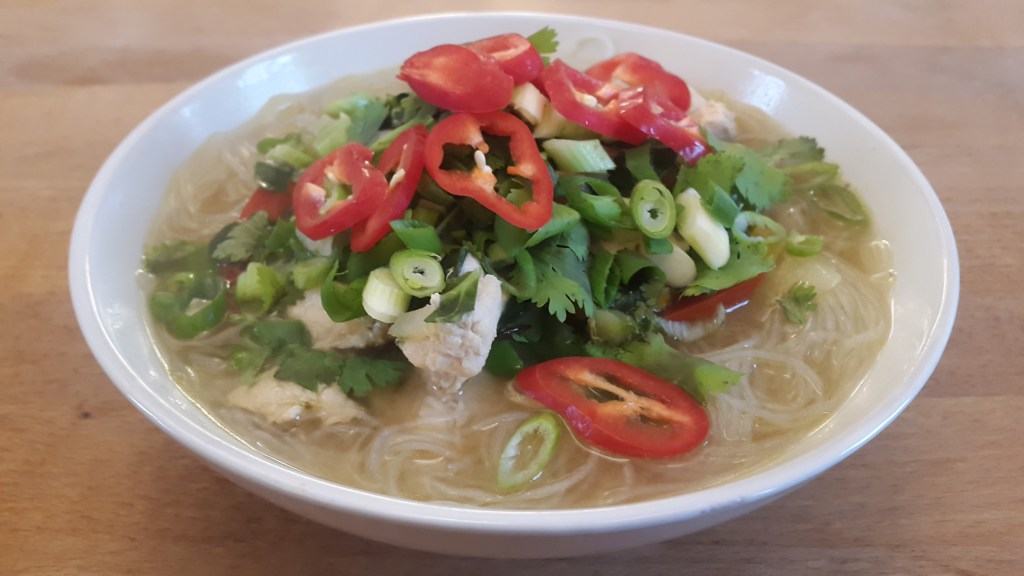 Glutenfree Asian inspired chicken noodle&nbsp;soup