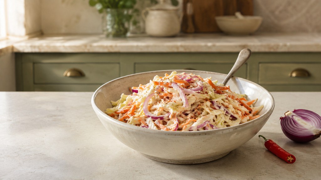 Spicy homemade coleslaw